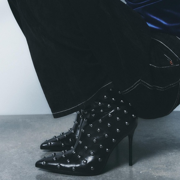 Zara Metal Appliqué stiletto heel booties - Picture 7 of 7